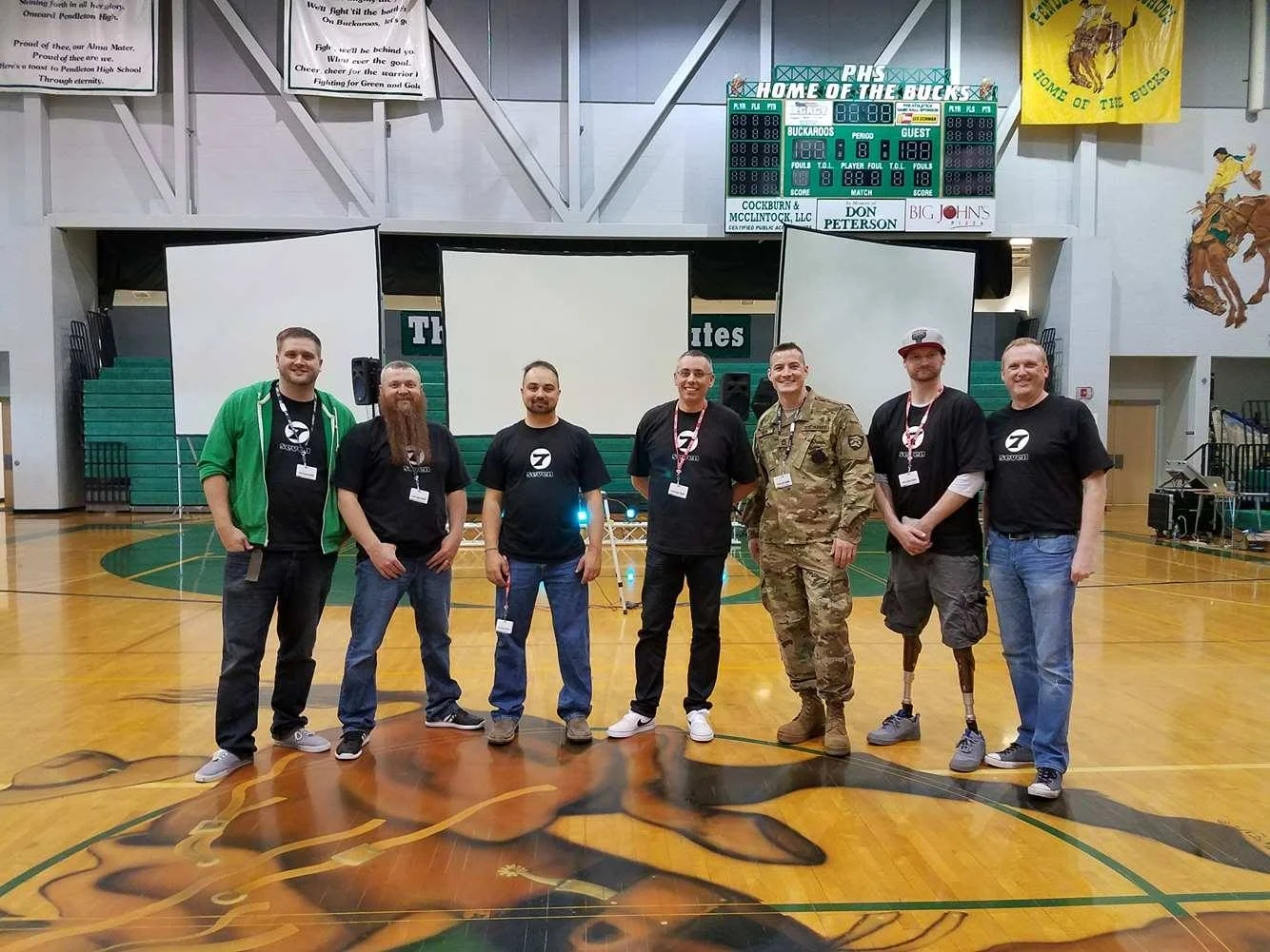 Pictured is the presenters that shared their stories to the students in the schools in Pendleton, Or.