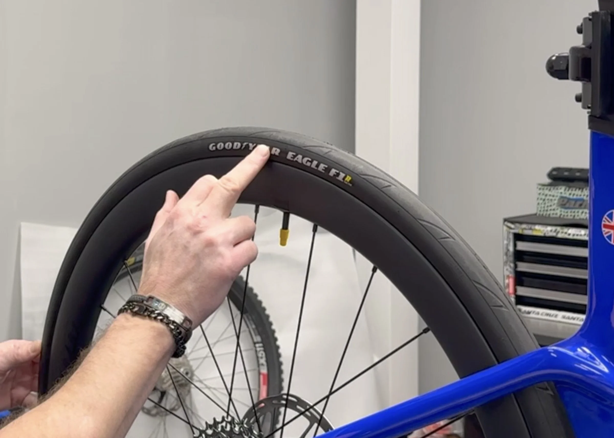 Vision SC 45 SL i23 wheel with Goodyear Eagle F1 R 30mm tyre used for rollout testing