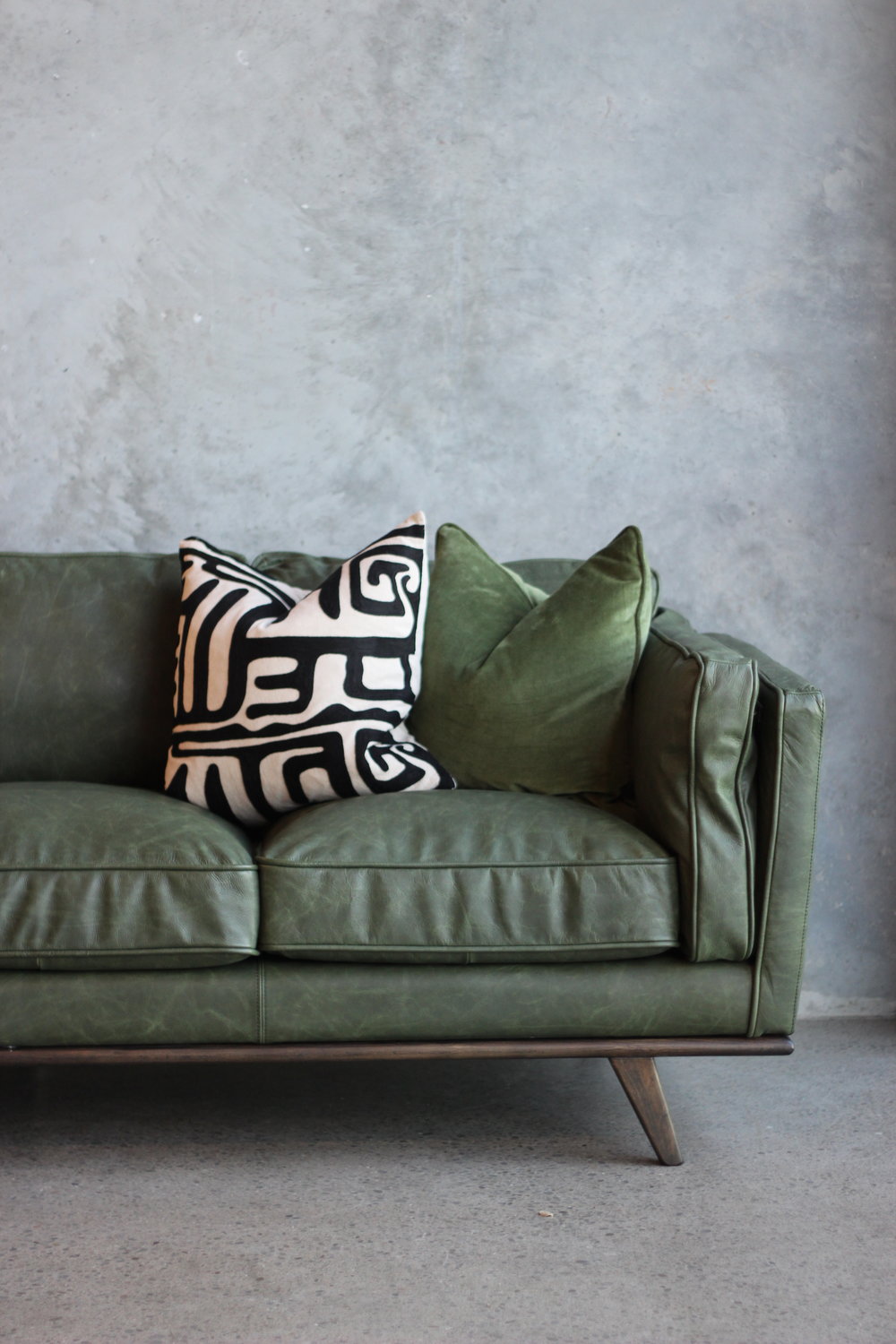 Del Rey Sofa Leather Pre Order, Green Leather Couches