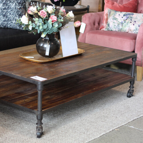 Loft Furniture New Zealand, Industrial Wood Coffee Table Nz