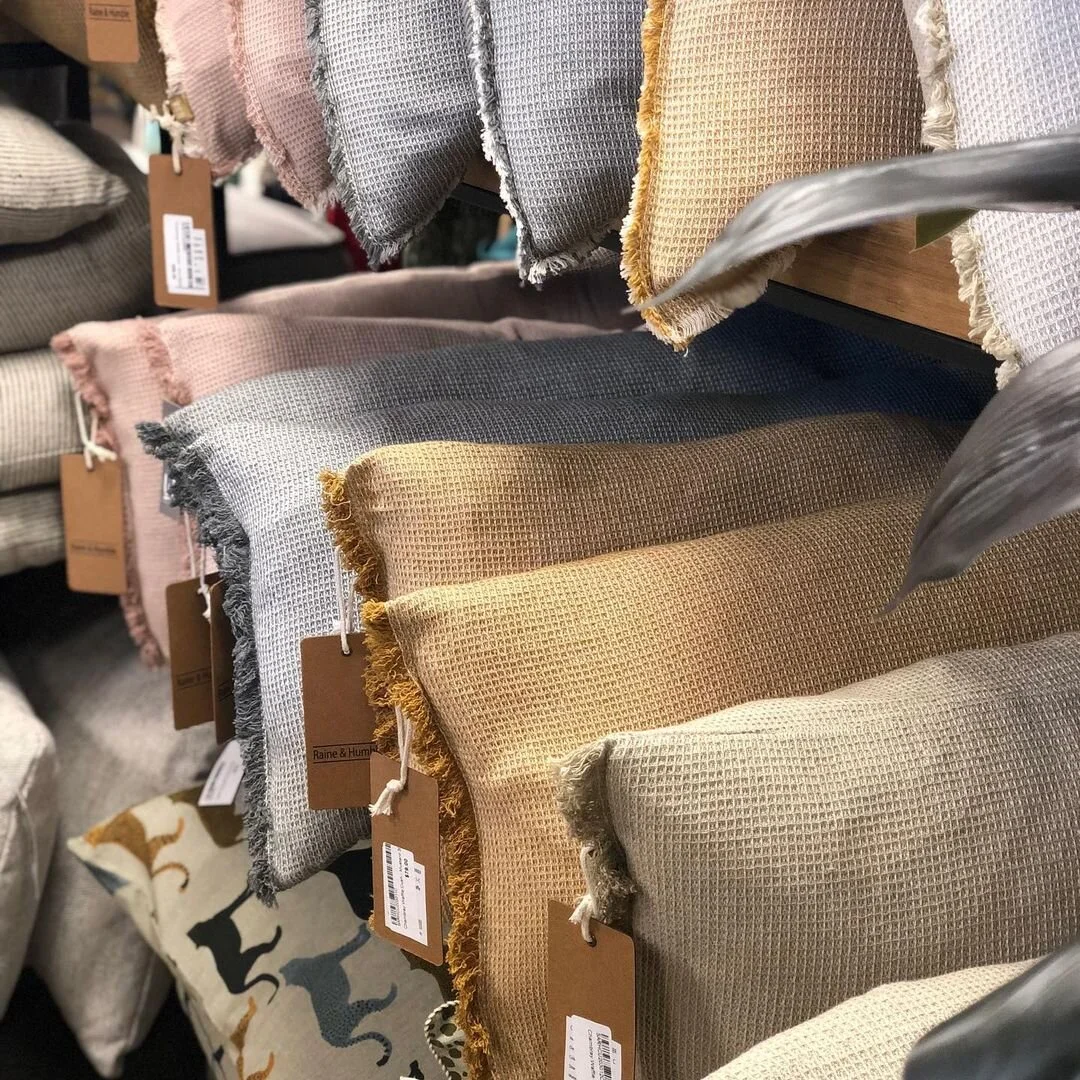 Chambray Waffle Cushions 30x60