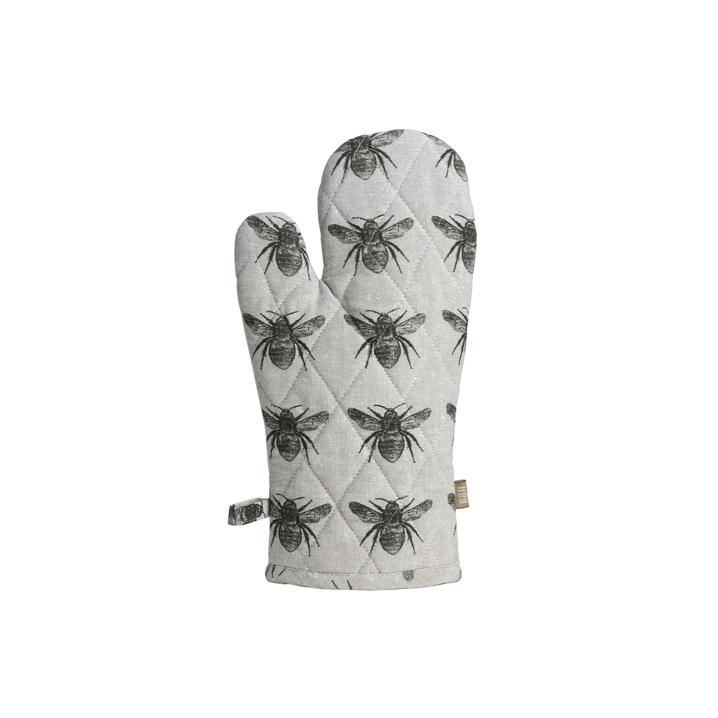 Bee Print Oven Glove - Olive