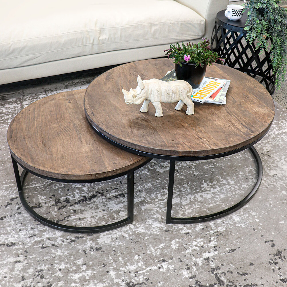 Chandri Round Nesting Coffee Tables Loft Furniture New Zealand