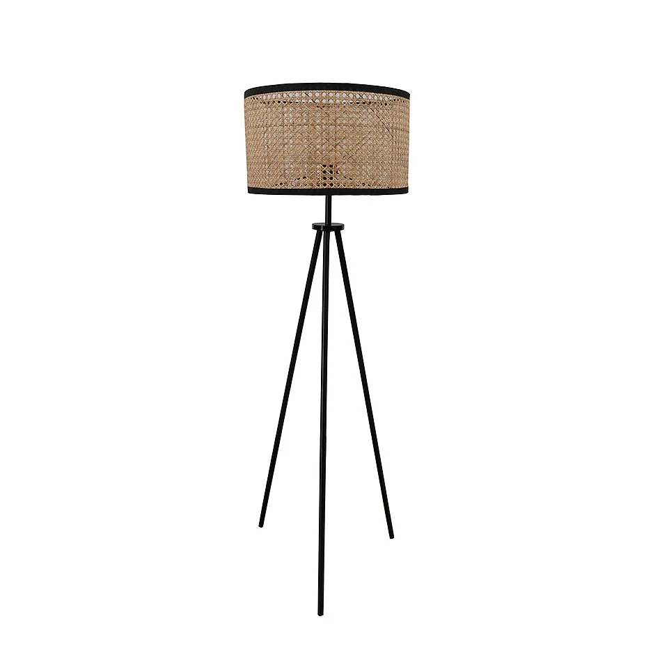 Hemp Rattan Tripod Floor Lamp — Loft 