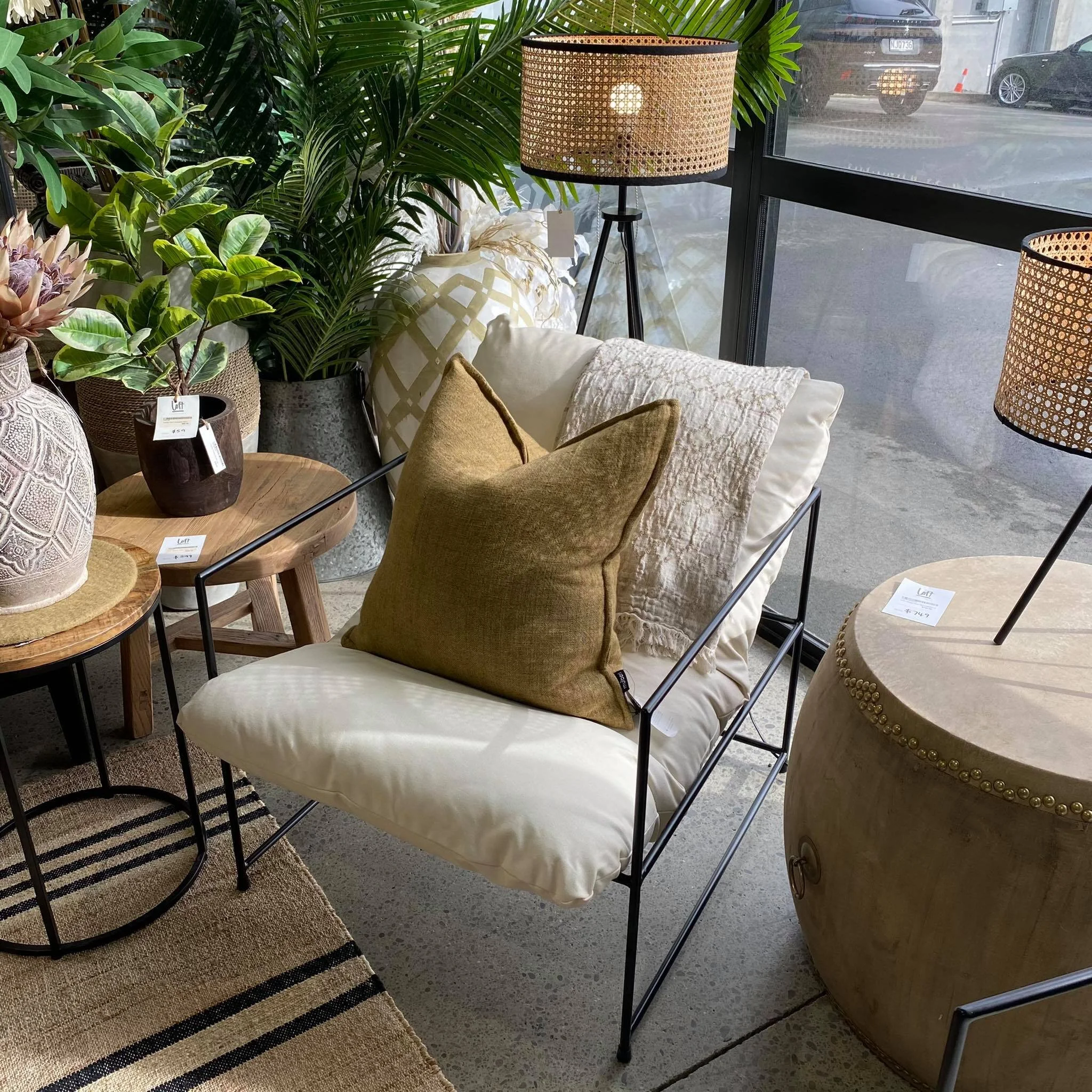 Hemp Rattan Tripod Floor Lamp — Loft 