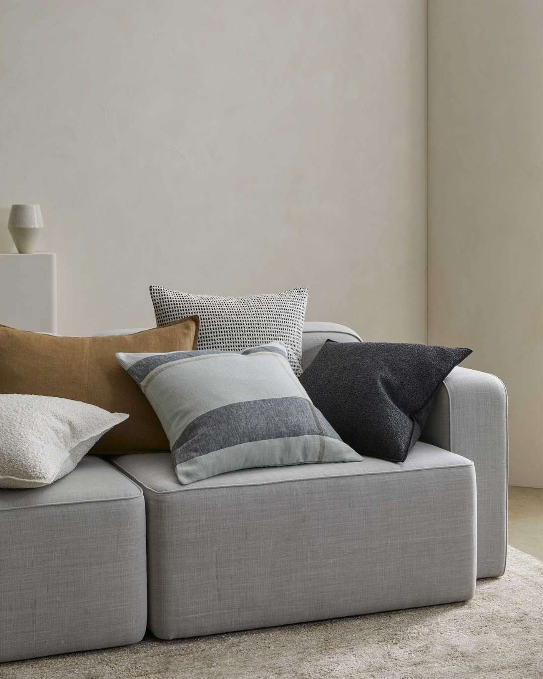 Arcadia Linen Cushion - Cumin — Loft Furniture New Zealand