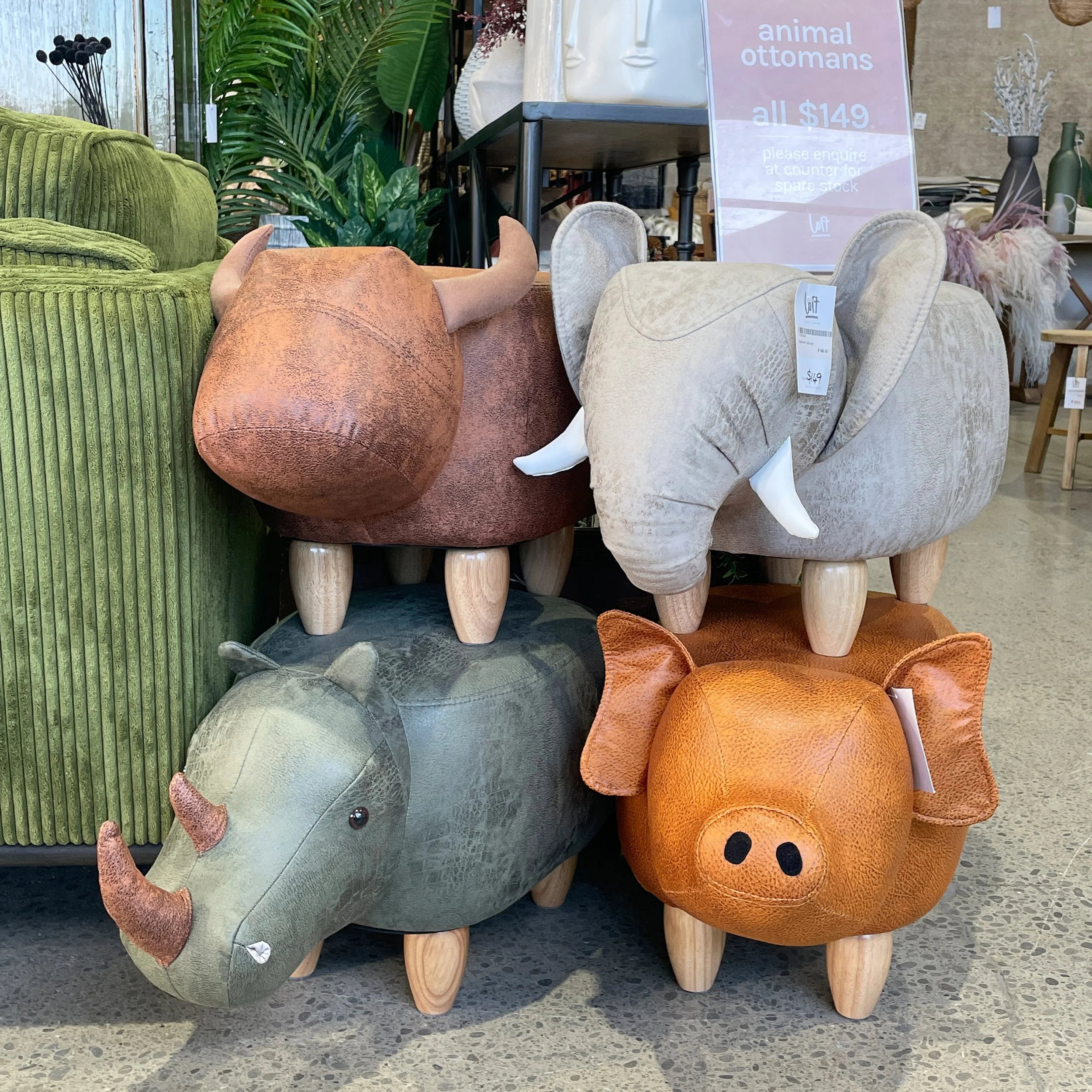 Animal Ottomans — Loft Furniture New Zealand