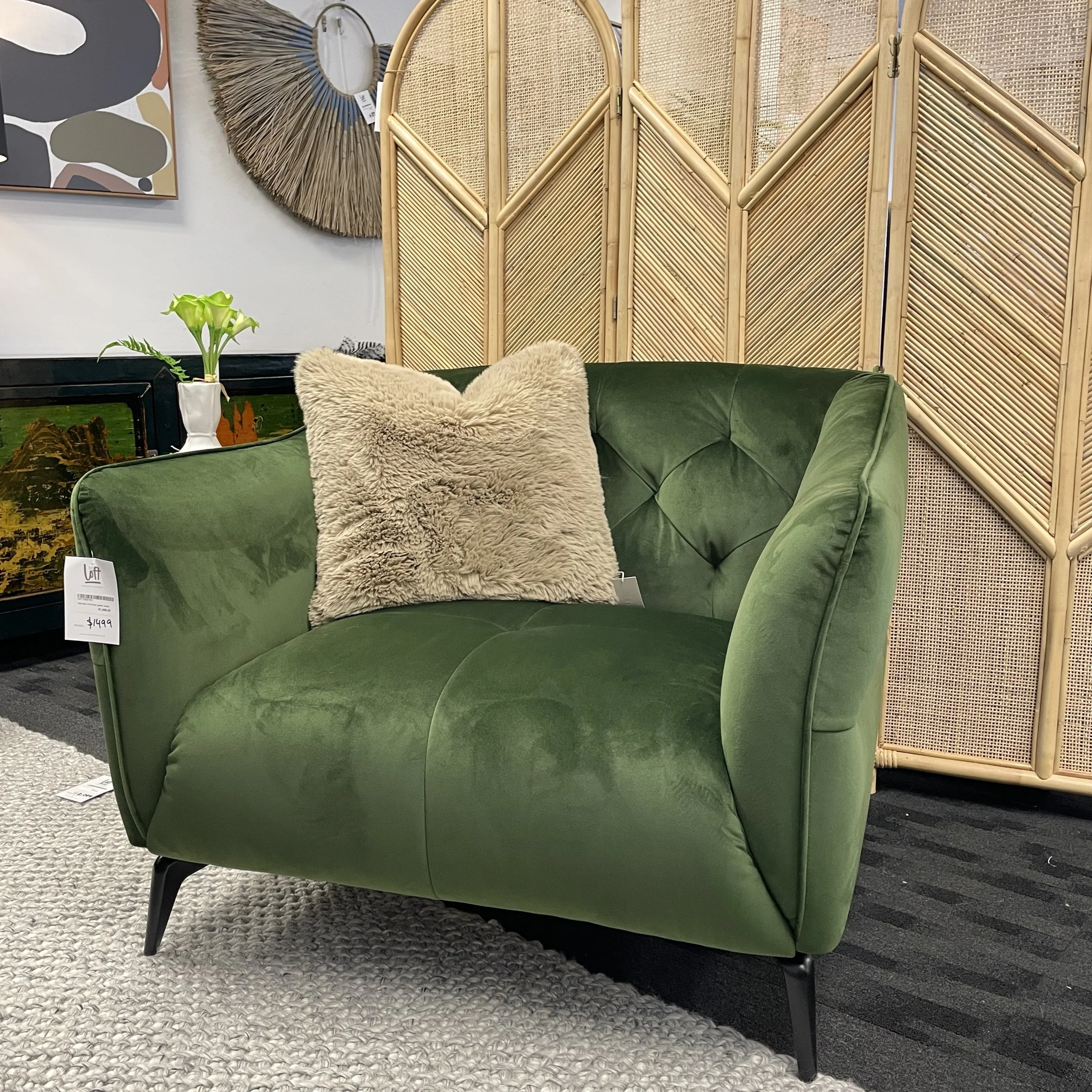 Reid Leather Armchair Tan — Loft Furniture New Zealand