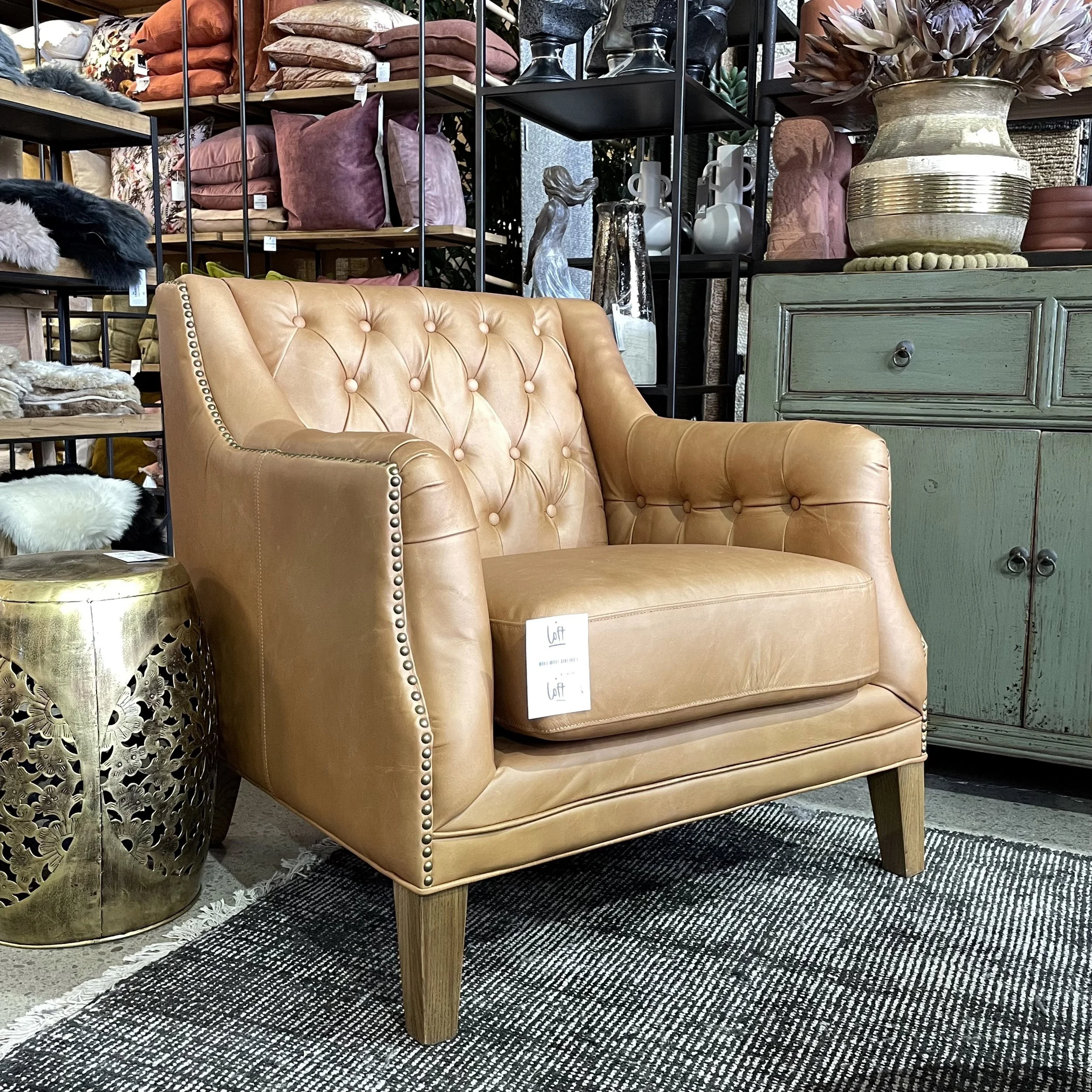 Palazzo Swivel Armchair Cosy Heritage — Loft Furniture New Zealand