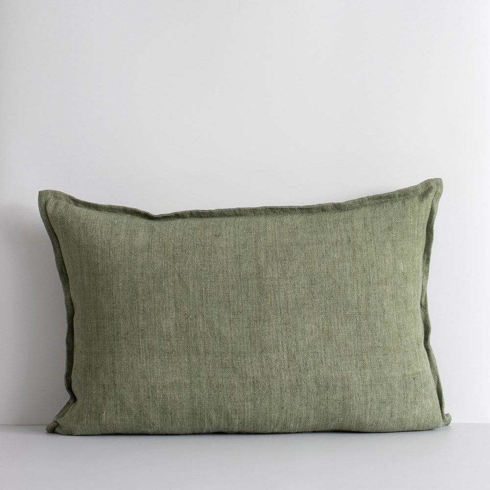 Arcadia Linen Cushion - Moss — Loft Furniture New Zealand