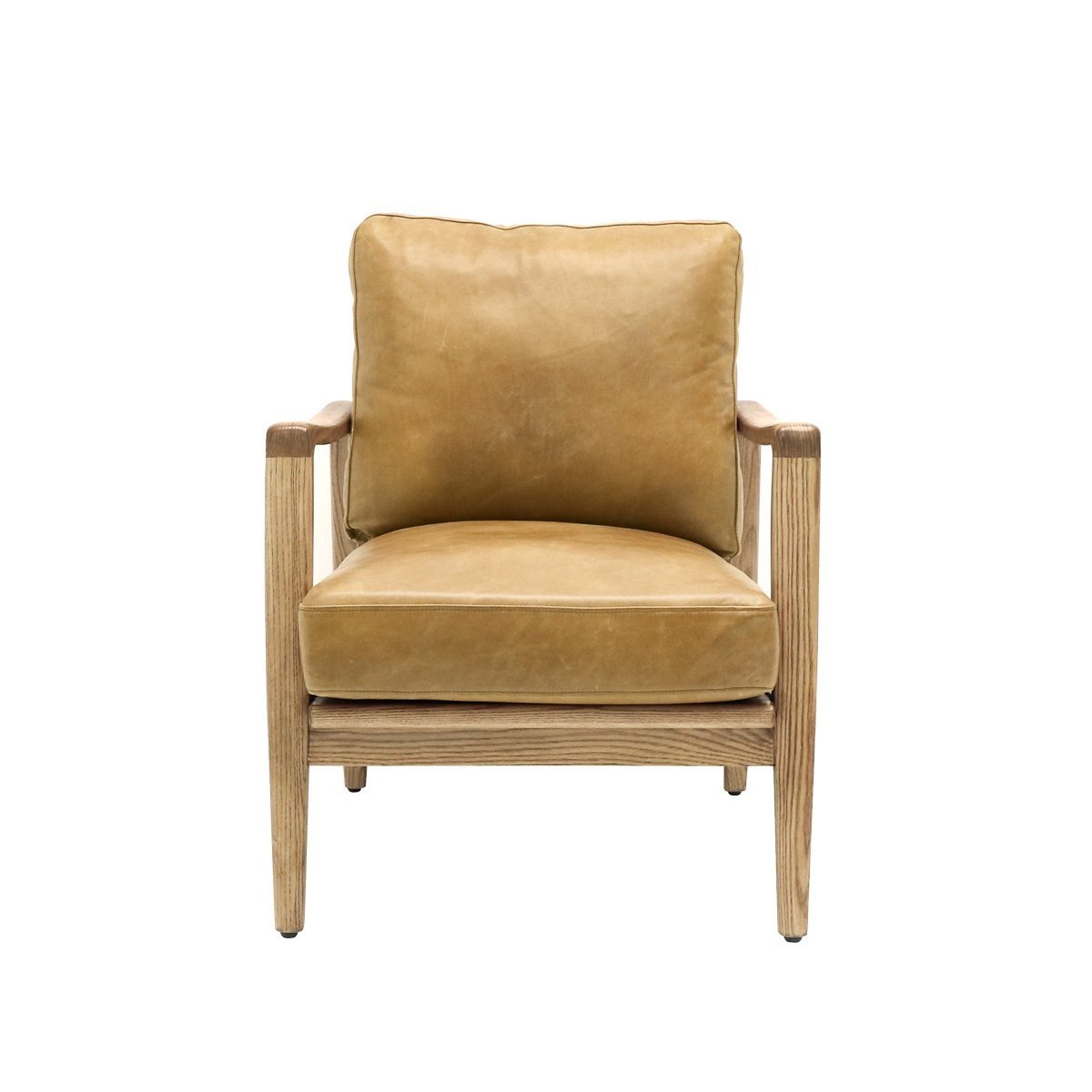 Reid Leather Armchair - Tan — Loft Furniture New Zealand