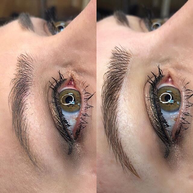 Sometimes a little can go a long way! Like these fluffy natural brows. My client requested a more full front more than anything. Can&rsquo;t wait to add another layer of color and density at her touchup. Hubby approved (because he told her not to do 