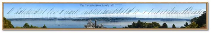 Preview of framed Cascades over Seattle Panorama
