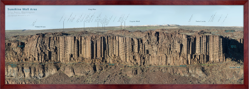 Vantage Sunshine Wall - 12" x 36" with flat black wood frame