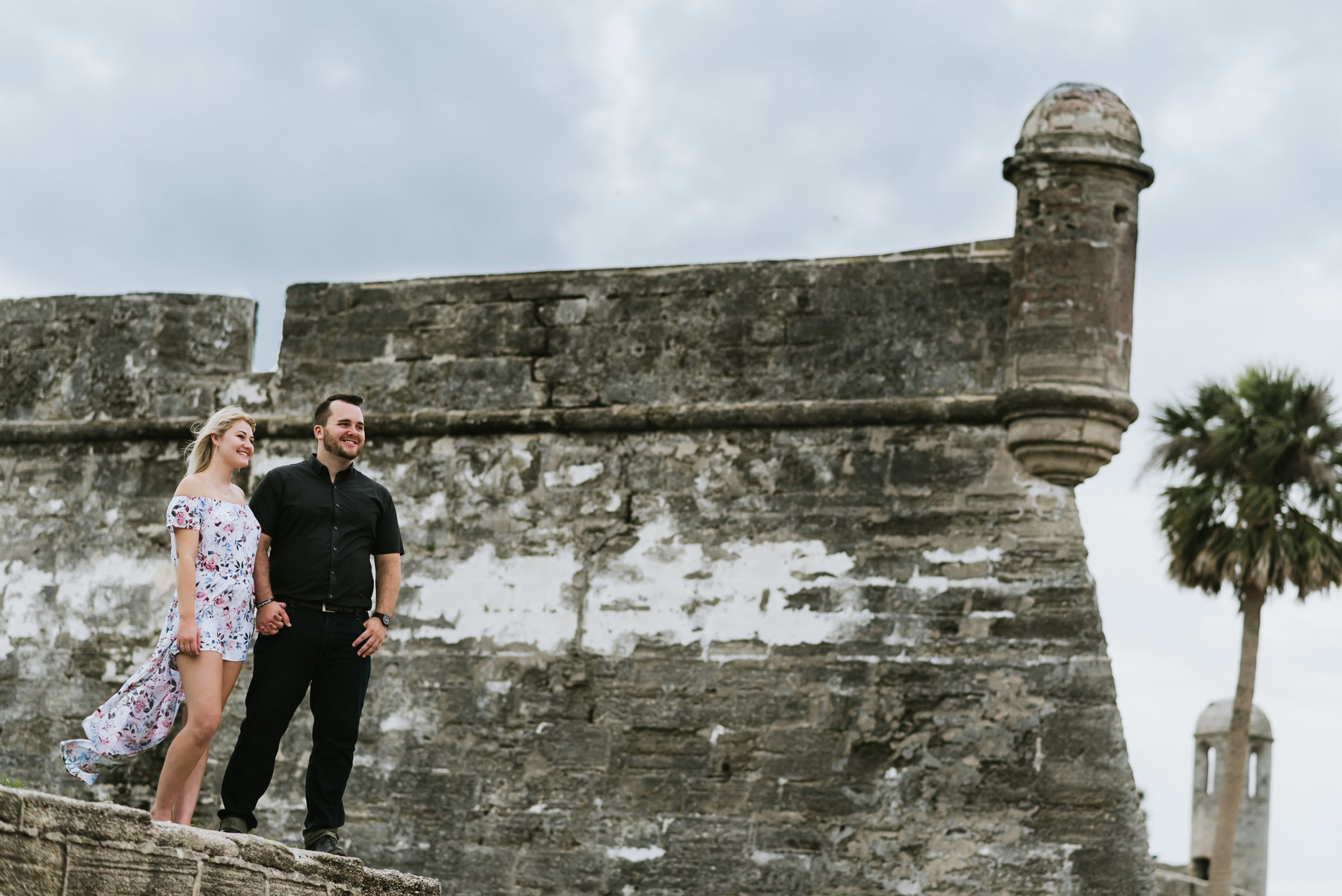 Tampa Florida Couples Photographer, Engagement Session in St. Augustine Florida, Engagement Location in Florida, Castillo de San Marcos, Florida Engagement Photographer, Tampa Florida Photographer