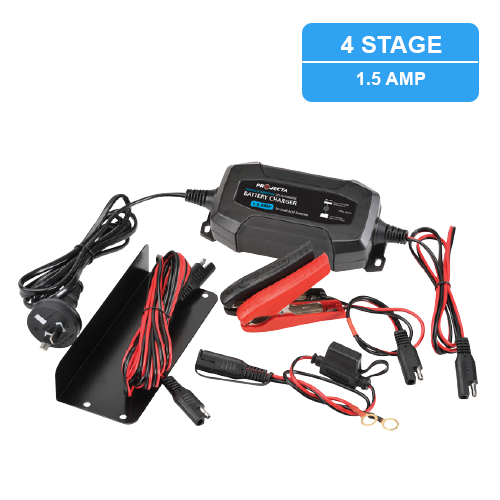 12V Automatic 1.5 Amp 4 Stage Battery Charger