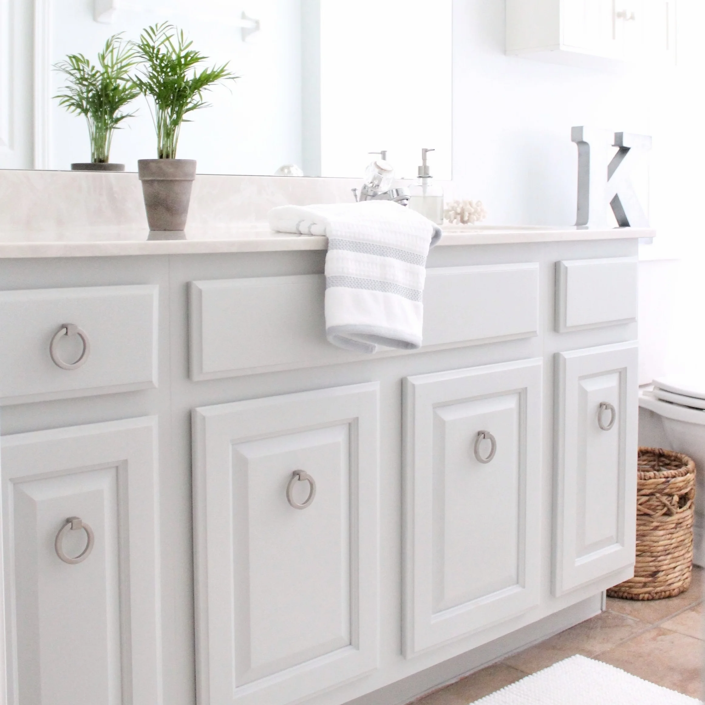 Easy Bathroom Cabinet Transformation