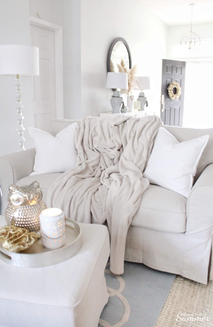 How I Cozied Up My Living Room For Fall With At Home - Haute Off