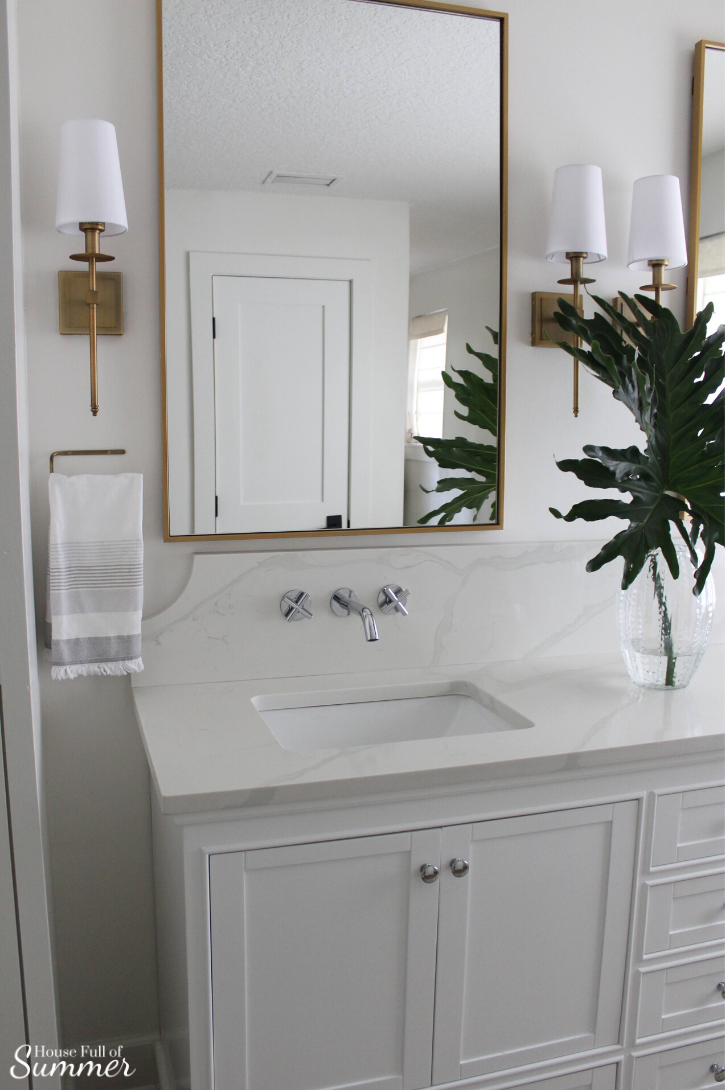 Coastal Chic Bathroom Vanity And Fixtures Reveal House Full Of Summer Coastal Home Lifestyle Coastal Chic Bathroom Vanity And Fixtures Reveal House Full Of Summer Coastal Home Lifestyle