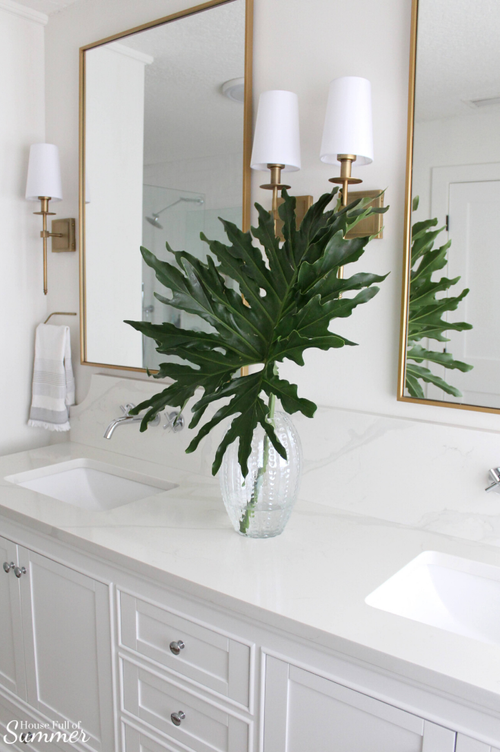 Coastal Chic Bathroom Vanity And Fixtures Reveal House Full Of Summer Coastal Home Lifestyle