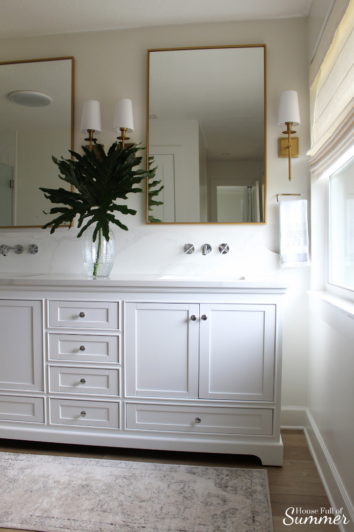 Coastal Chic Bathroom Vanity And Fixtures Reveal House Full Of Summer Coastal Home Lifestyle