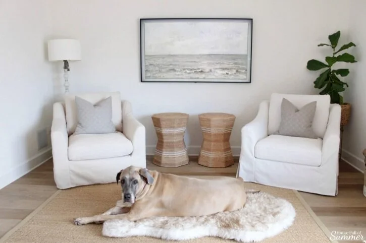 Get A High End Look For Ikea Furniture With Comfort Works Slipcovers Details On Our Pull Out Sofa House Full Of Summer Coastal Home Lifestyle