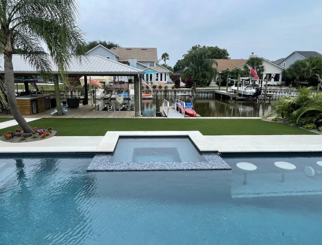 Modern Pool - Filled and Ready to Swim