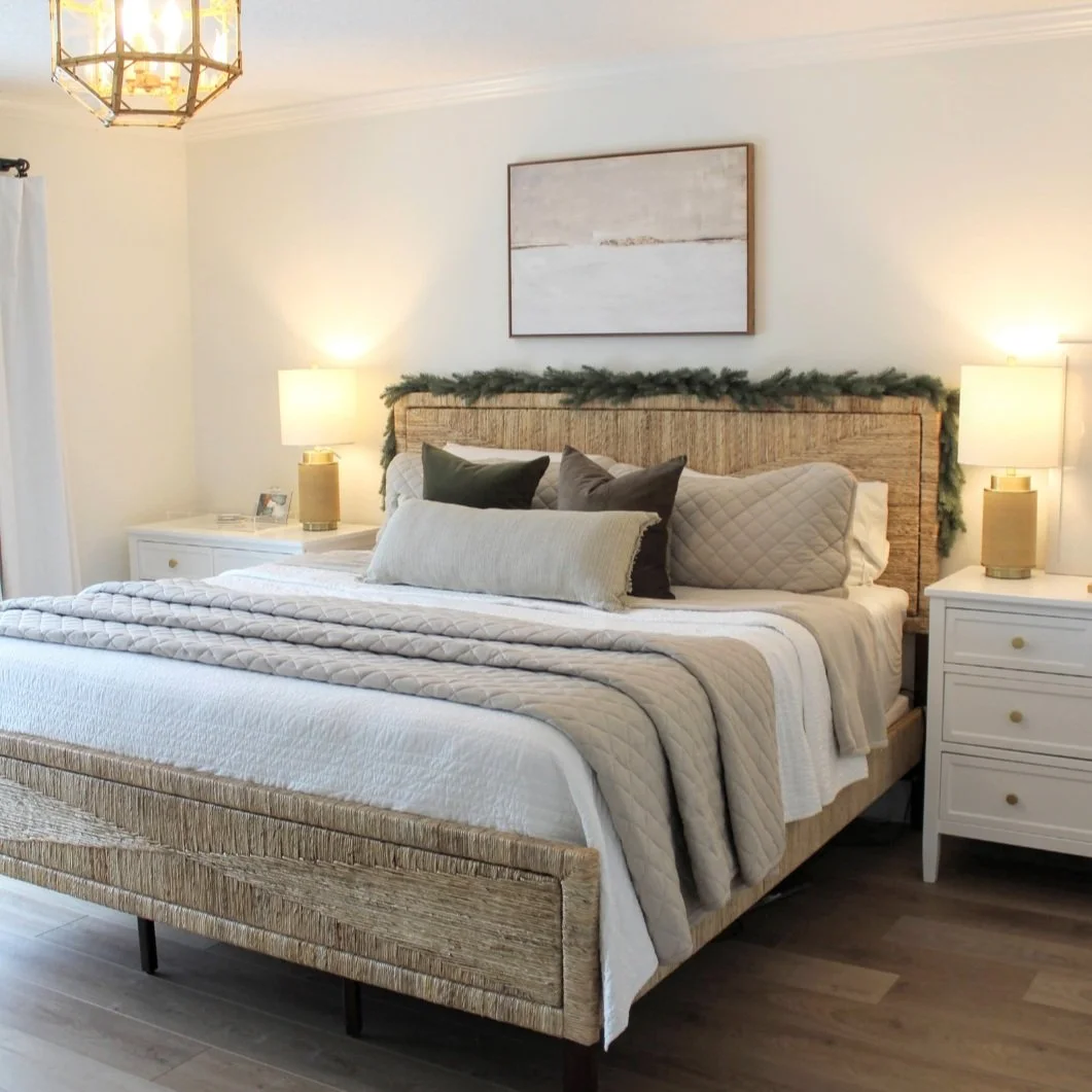 Neutral Christmas Bedroom