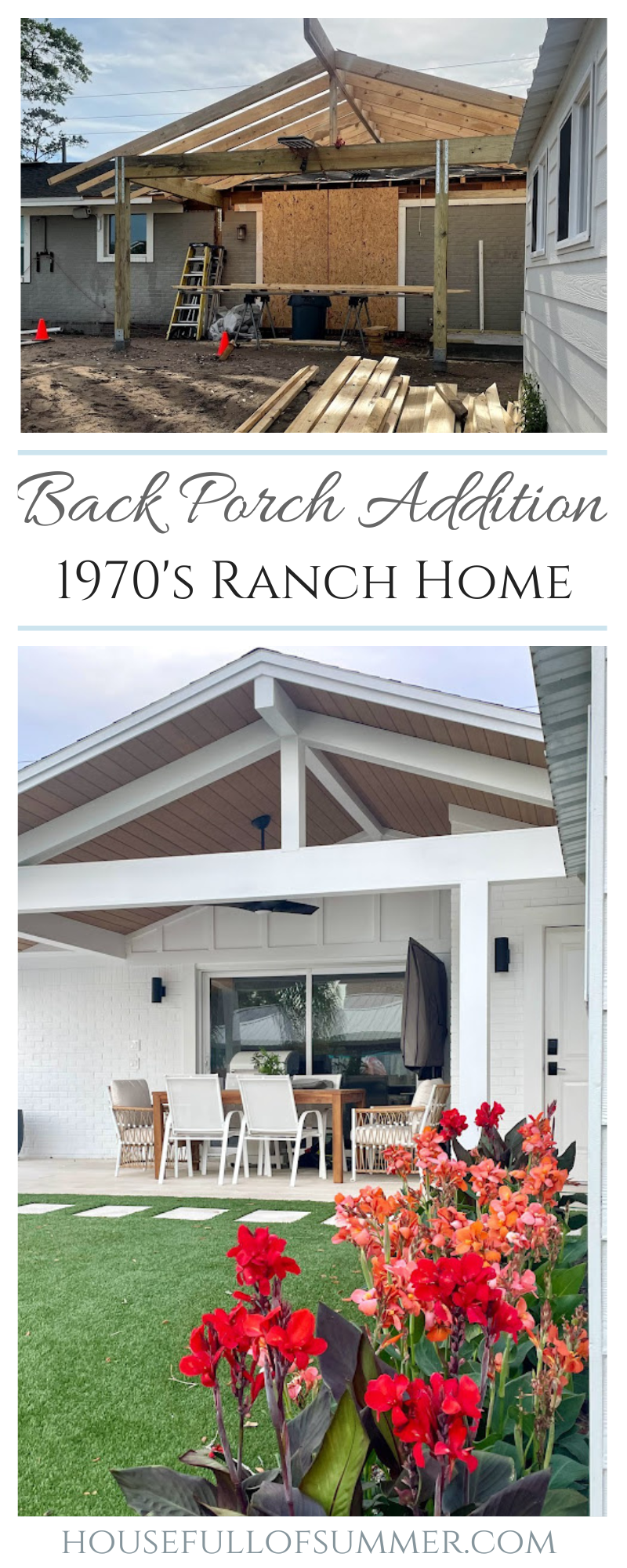 Ranch Home Back Porch Addition — House Full of Summer - Coastal ...