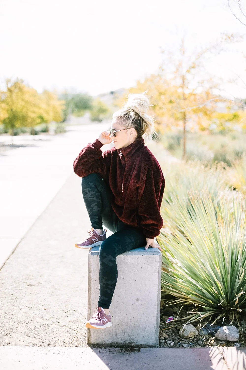 Holiday Shoe Gift Ideas with Kohls featured by top Las Vegas fashion blog, Life of a Sister: image of a woman wearing New Balance Fresh Foam Sneakers