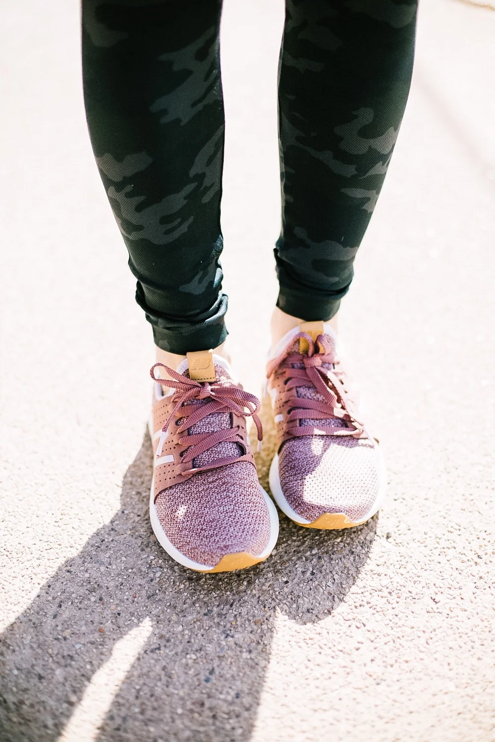 Holiday Shoe Gift Ideas with Kohls featured by top Las Vegas fashion blog, Life of a Sister: image of a woman wearing New Balance Fresh Foam Sneakers