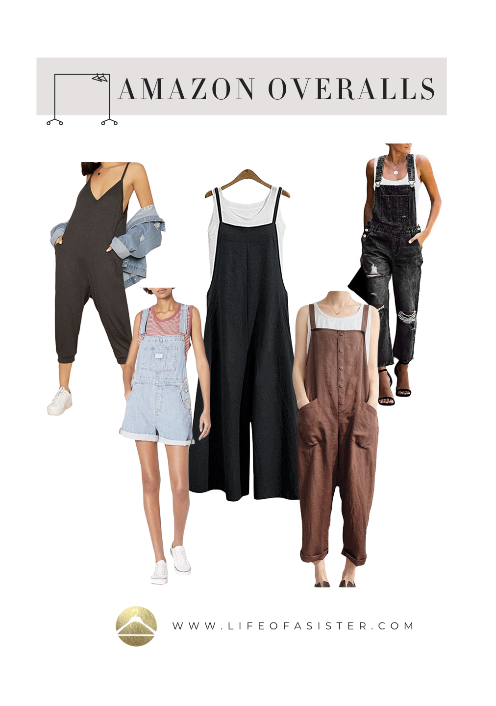 Amazon Overalls for Women featured by top Las Vegas fashion blogger, Life of a Sister.