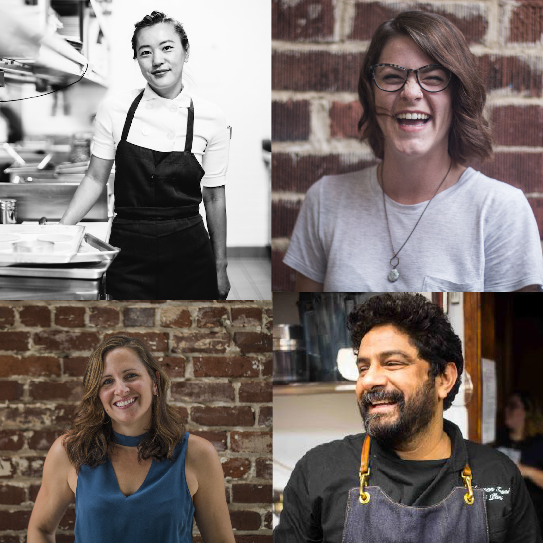From left to right, top to bottom: Chef Jen Yee, Melissa Davis, Elizabeth Feichter, Meherwan Irani (Images of Meherwan and Jen Yee from the ATL Food & Wine Website)