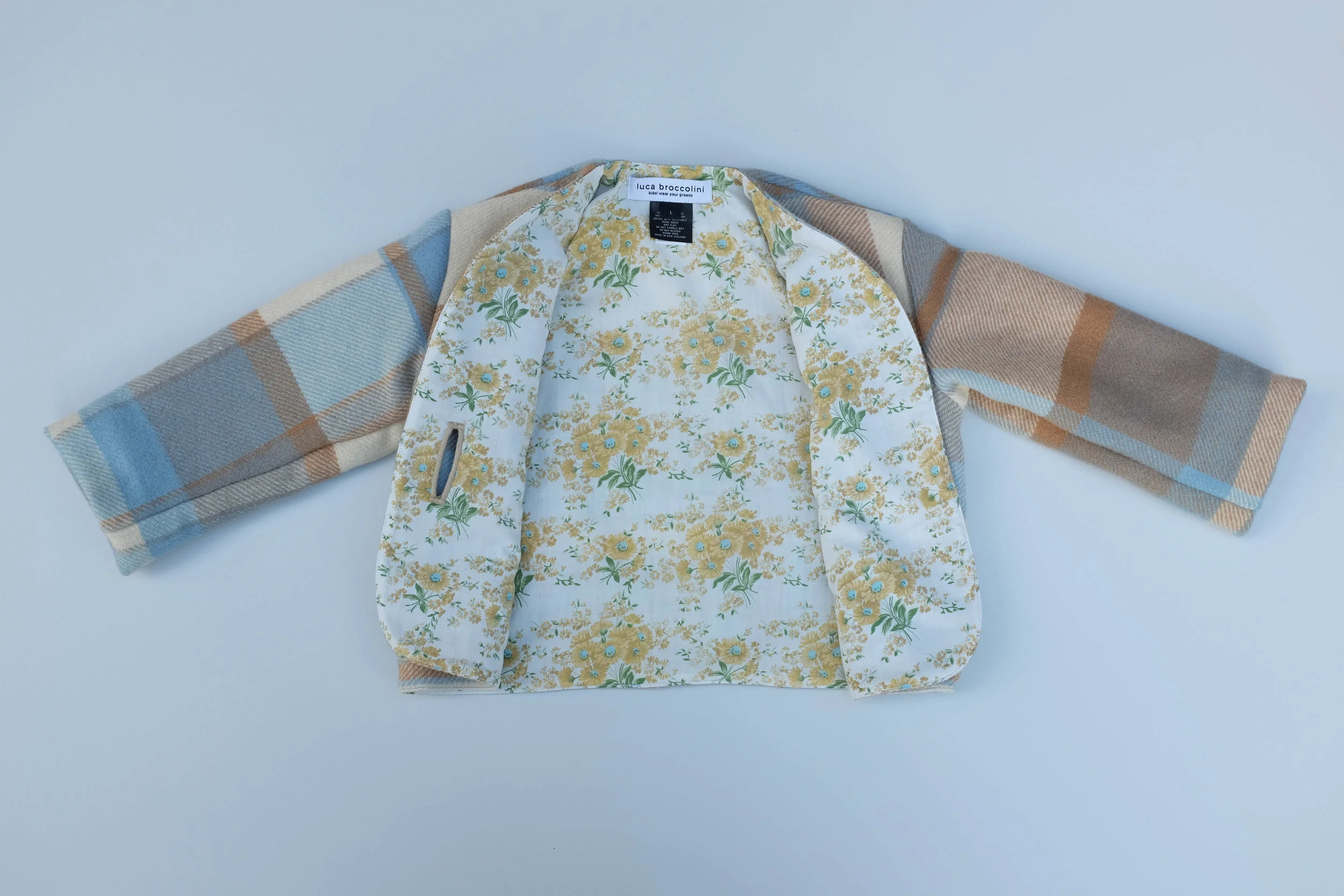 Fully lined unisex kids winter jacket in vintage wool by luca broccolini.jpg