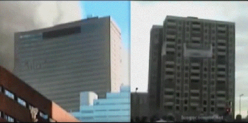 WTC 7 angles of collapse vs multiple controlled demolitions