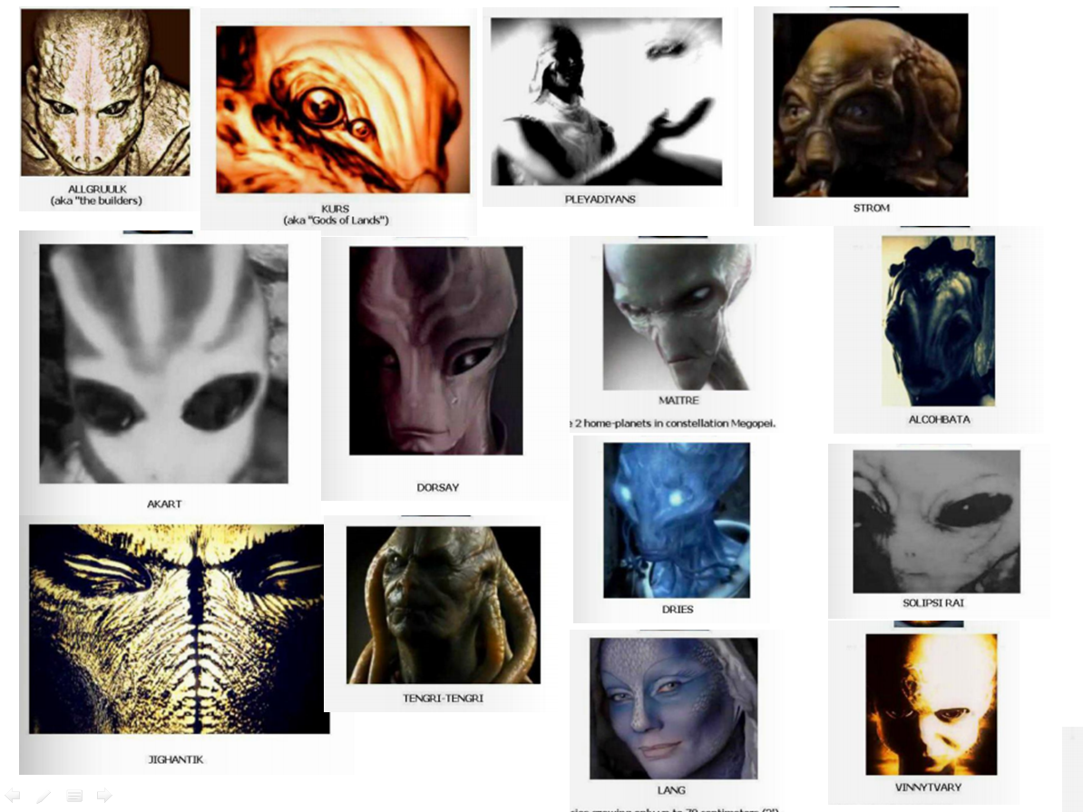 Just a few samples of the many ET races that exist "out there"....