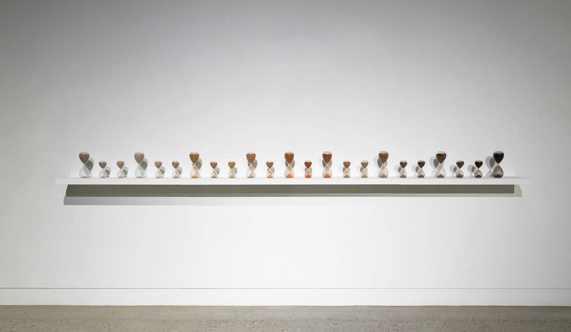 VEIL OF TIME Glass, earth samples ethically collected from the Blue Mountains region of Australia by local residents and visitors as part of the GEODIVERSITY project. Permanent collection of the Blue Mountains Cultural Centre Art Gallery, Australia.