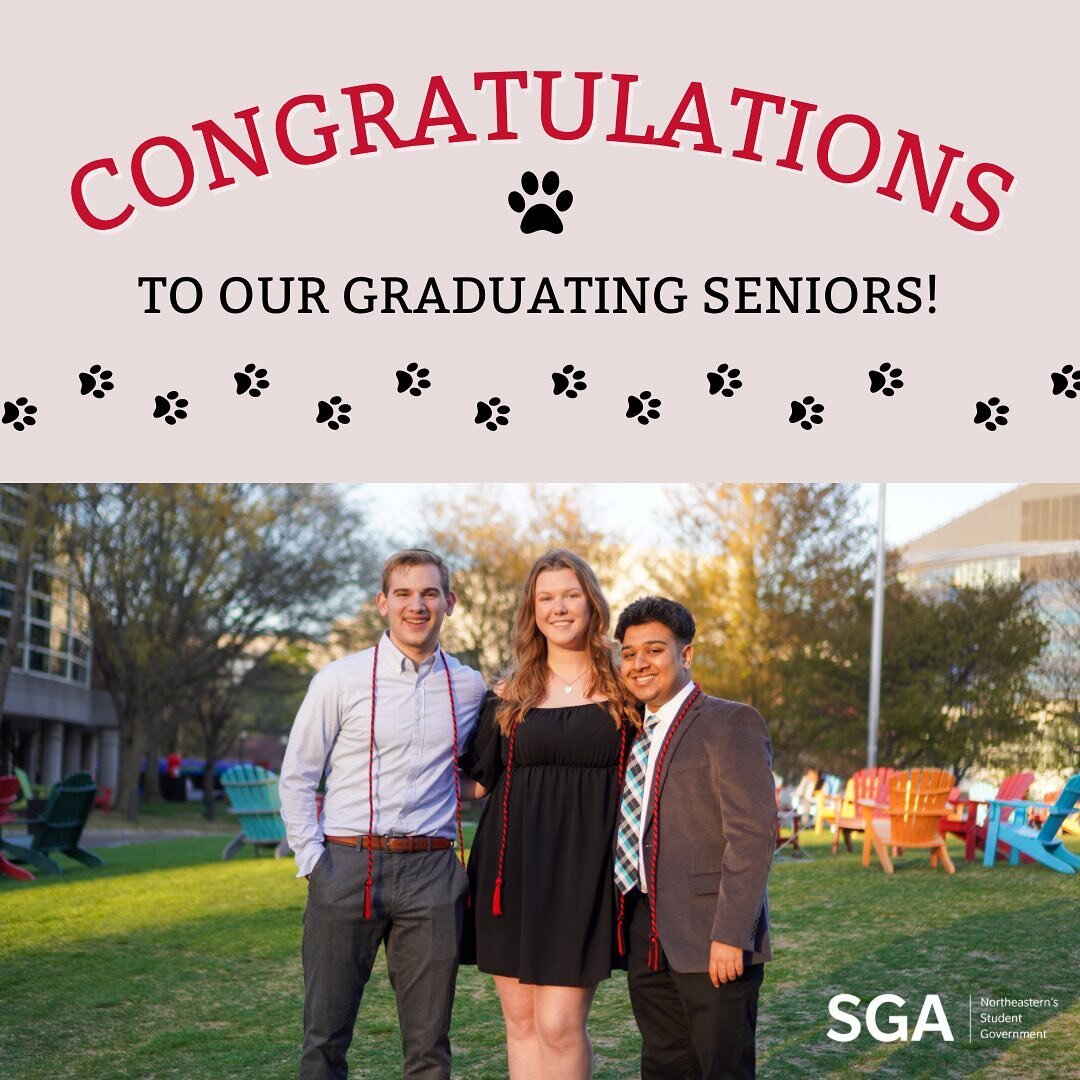 Congratulations to our incredible graduating Seniors!!! 🎓🐾
&mdash;-

Casey, Syaad, and Harrison,

Thank you all for your incredible contributions to SGA. 

We are so grateful for all the time and effort you have put into our organization; SGA would