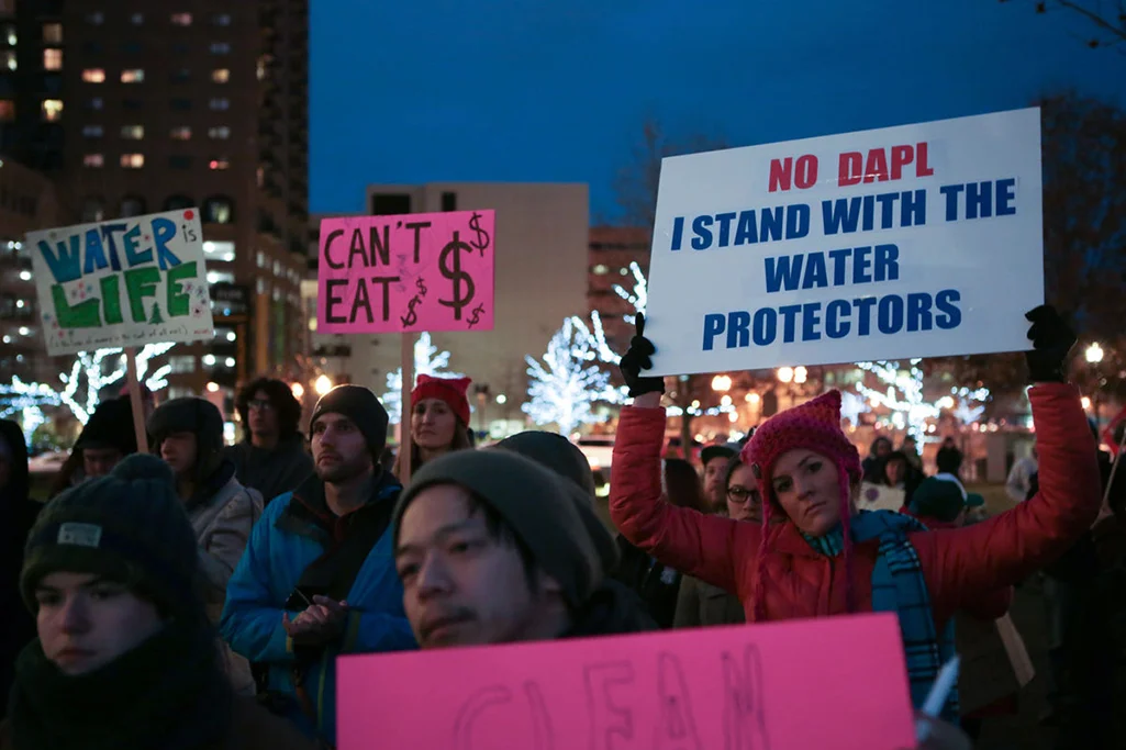 Protestors unite in solidarity with Standing Rock Indian Reservation. Jan. 27, 2017, at Fayette County Circuit Court in Lexington, Kentucky. ( The Kentucky Kernel )
