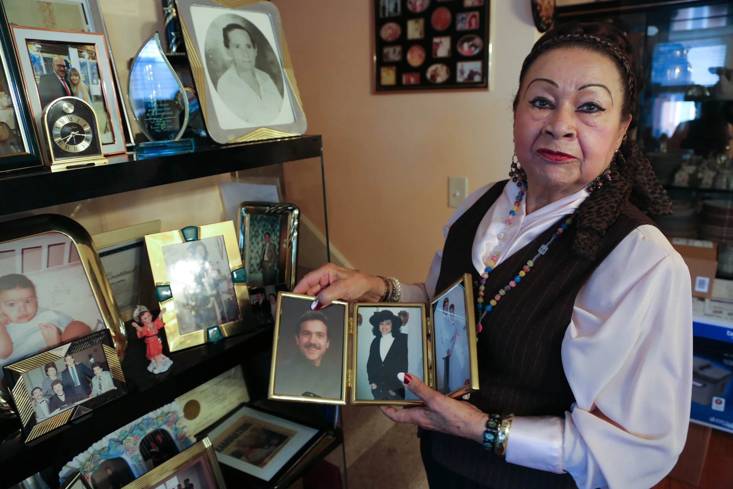 Maria Sanchez , an activist in the Mission Hill neighborhood. Her home in Boston, Massachusetts. ( #MissionHill100 )