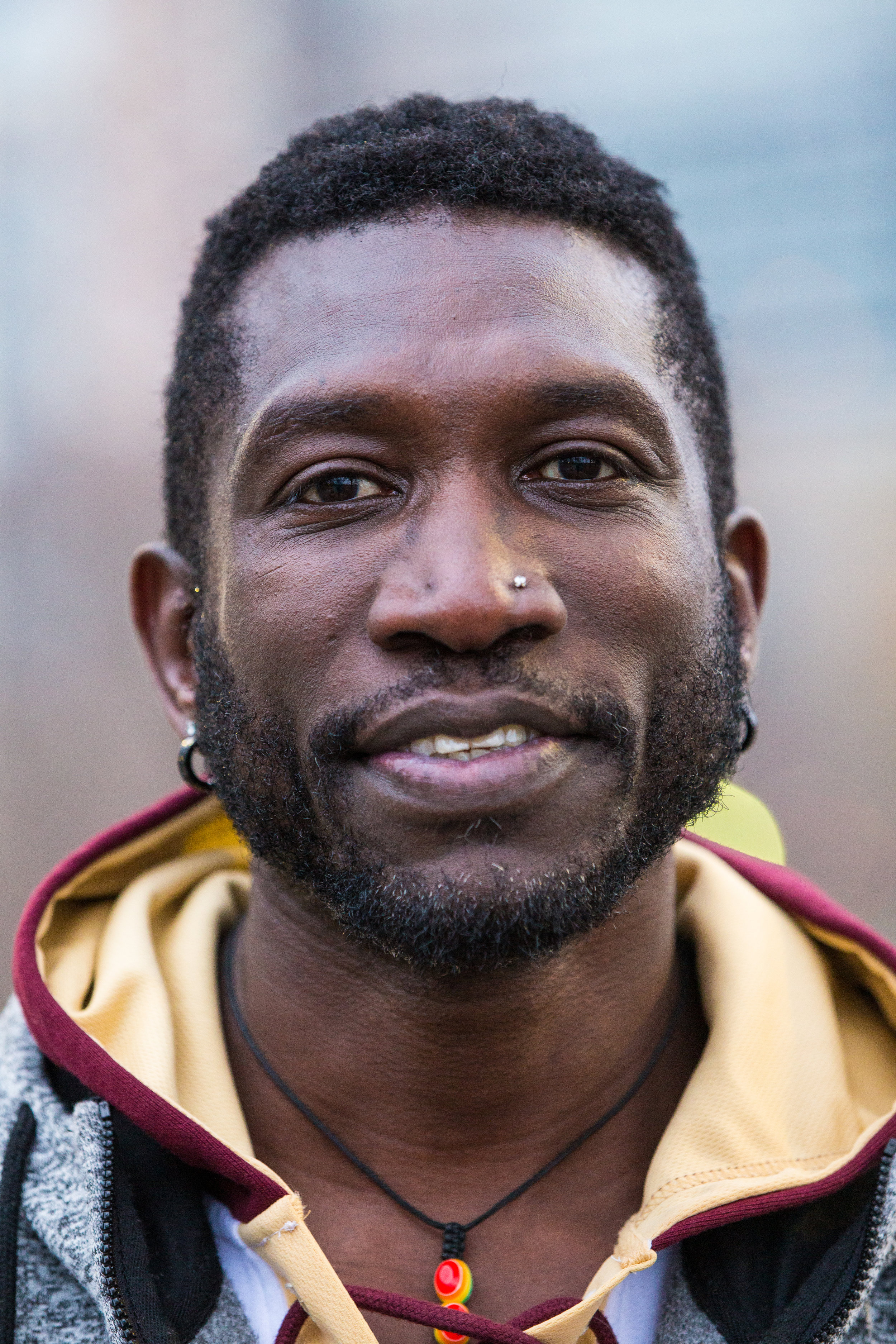 John “Longjones” Wambere , a Ugandan LGTBQ activist on exile in the U.S. Boston Common in Boston, Massachusetts.