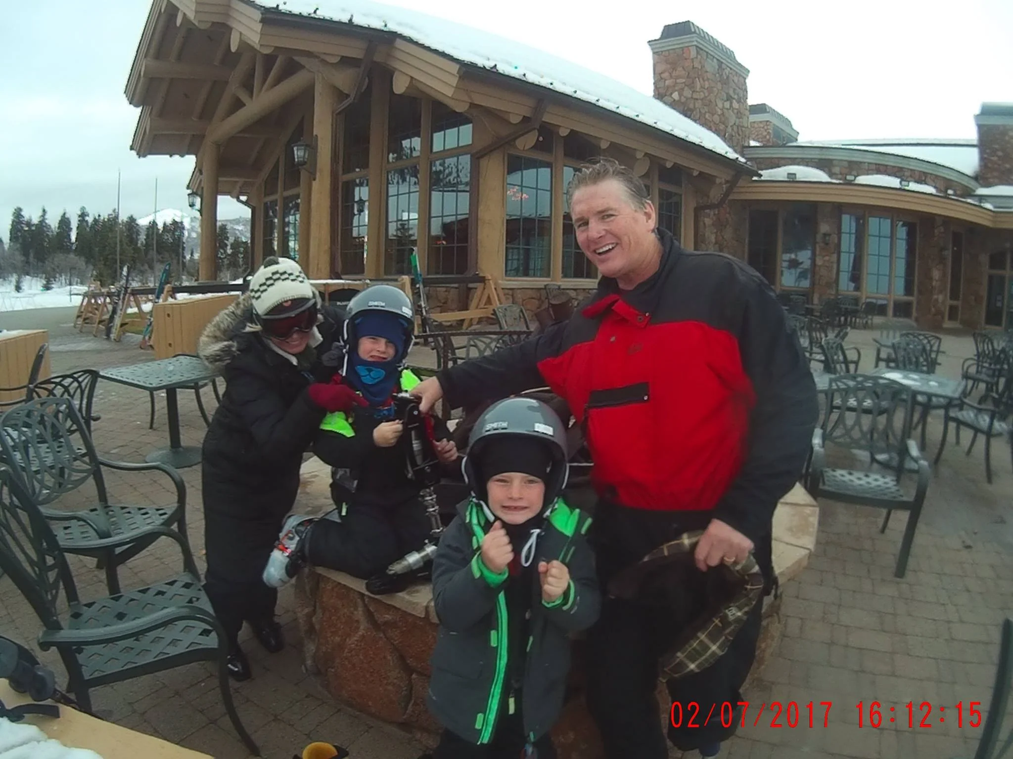 On the ski hill post 7 months post Amputation.