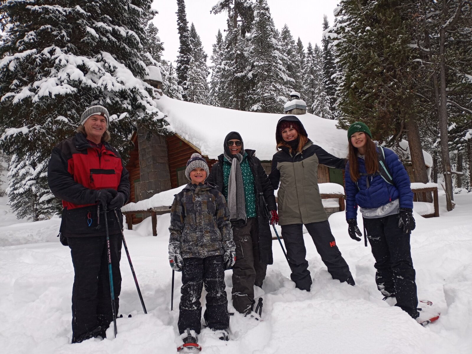 Celebrating the New Year in Mack's Inn with family.