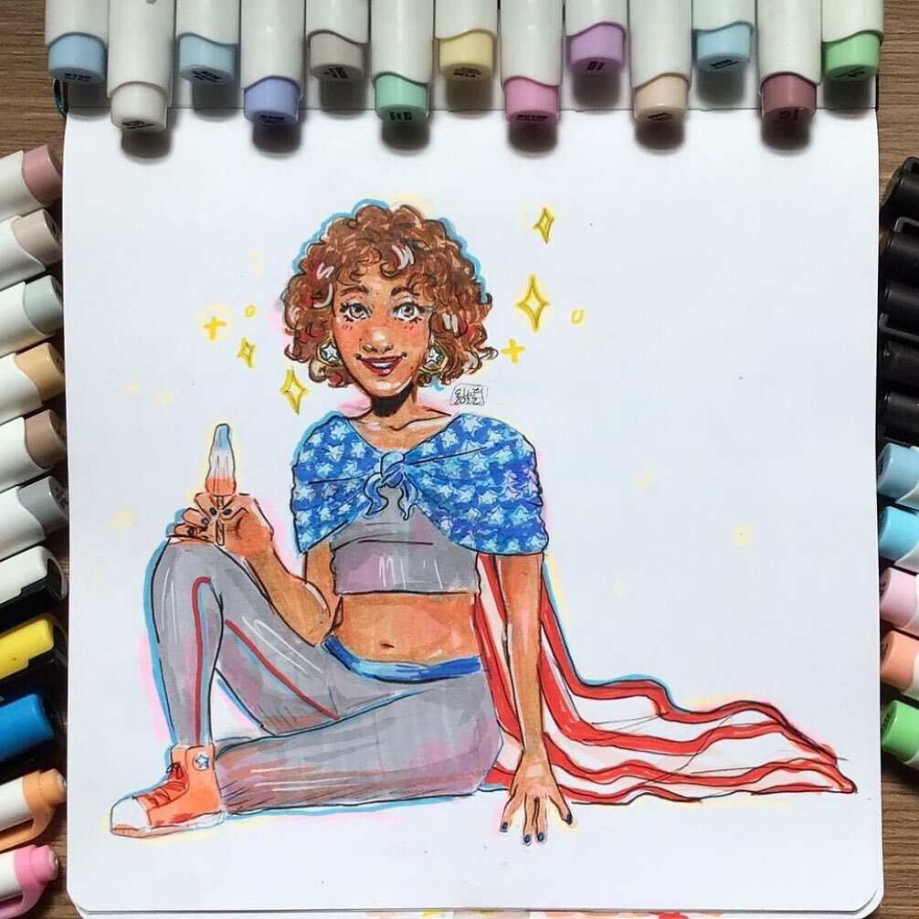 Checkout 👀 our Featured Artist of the Day! Make sure to follow and ❤️ their work! 
@elliescribblesstuff 
Amazing marker work in her illo Sketchbook! :)
If you haven&rsquo;t already checkout our sketchbooks 📘 at illosketchbook.com or amazon! Follow 