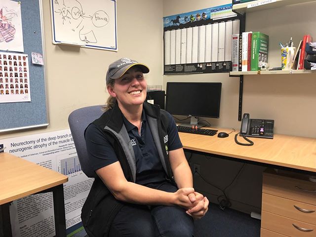 “My first job was terrible. Absolutely horrific. I stayed in it far far longer than I should have. When I took the job, the job that I was taking wasn’t the job that ended up being available when I graduated. The senior vet had gone through a very painful and dramatic personal thing, and when I came, he just left me to it. I was at a satellite clinic by myself with one receptionist/tech who was doing her training, and he didn’t turn up on my first day, and I had to run the whole clinic by myself.. I had to do farm calls. I didn’t live there, I had no idea where everything was. It was really really stressful, but I stayed because I thought I was being resilient.
I thought I was tough, and I can do this, and I won’t let it break me, and I won’t let him win. I was playing a game, but I was the only one playing the game. I thought I was gonna prove myself and make it through that, but all I did was damage myself. The resilient thing to do would have actually been to walk away. But I got myself trapped because I got myself thinking, I can do this, I can do this, I can do this, I can do this… Until I became physically incapacitated and blew a disc in my back pushing myself so hard doing things I shouldn’t have been doing.
I injured myself really badly, and still suffer from things from it, and that was really a wake up call that this had to stop. Like I said, the resilient thing would have been to get out, but I had tricked myself into thinking that the resilient thing would be to keep going and going, don’t fail, don’t fail.
If I had someone in my life at that point who would have been able to tell me that it’s not failing, by walking away from a bad situation – you’re still a good vet even if this is not a good job. I did a lot of outreach for the person I was working for. I would say he needs help, come help him; but I should’ve been saying, come help me, get me out of this!”