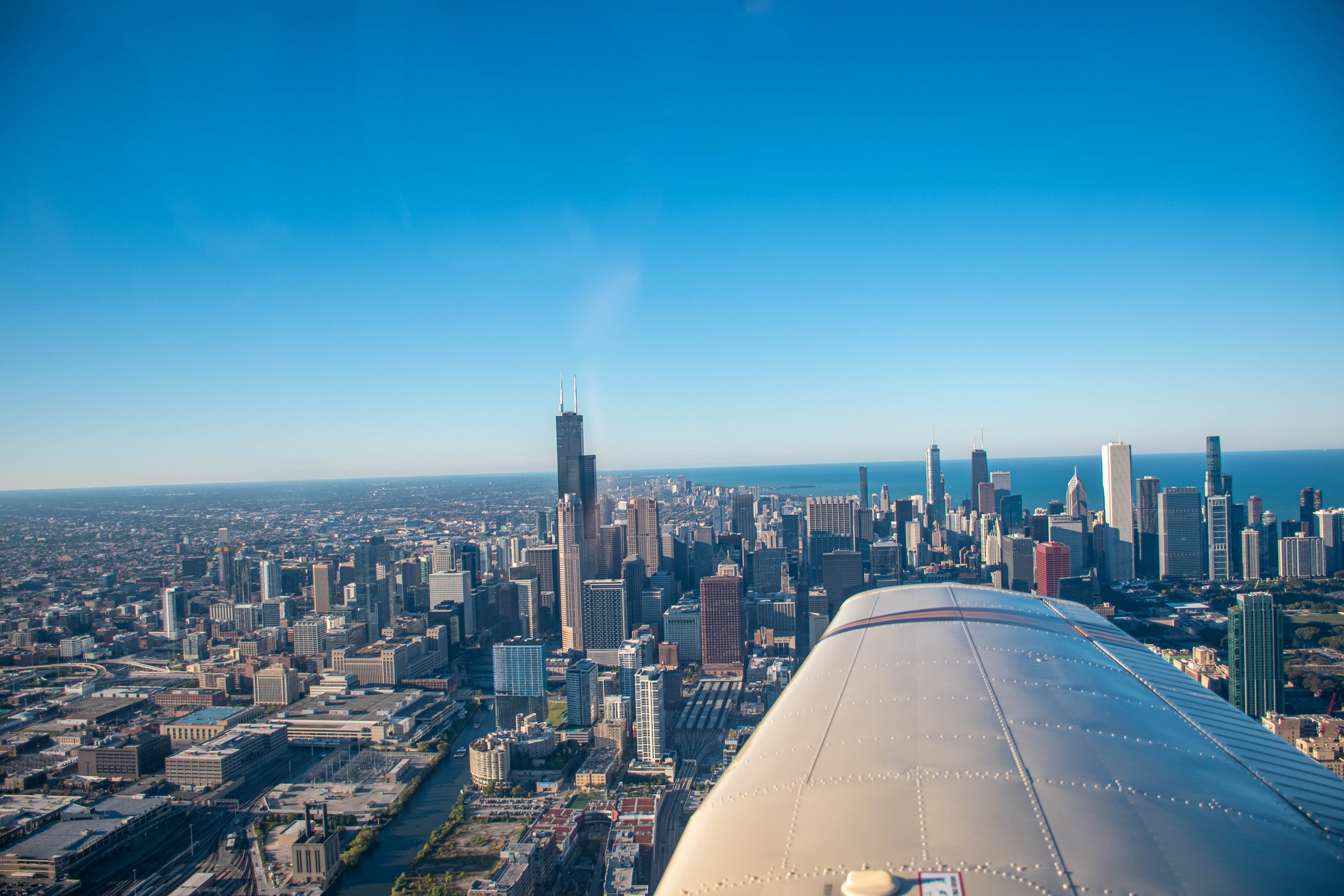 Flying a transition from the lake 