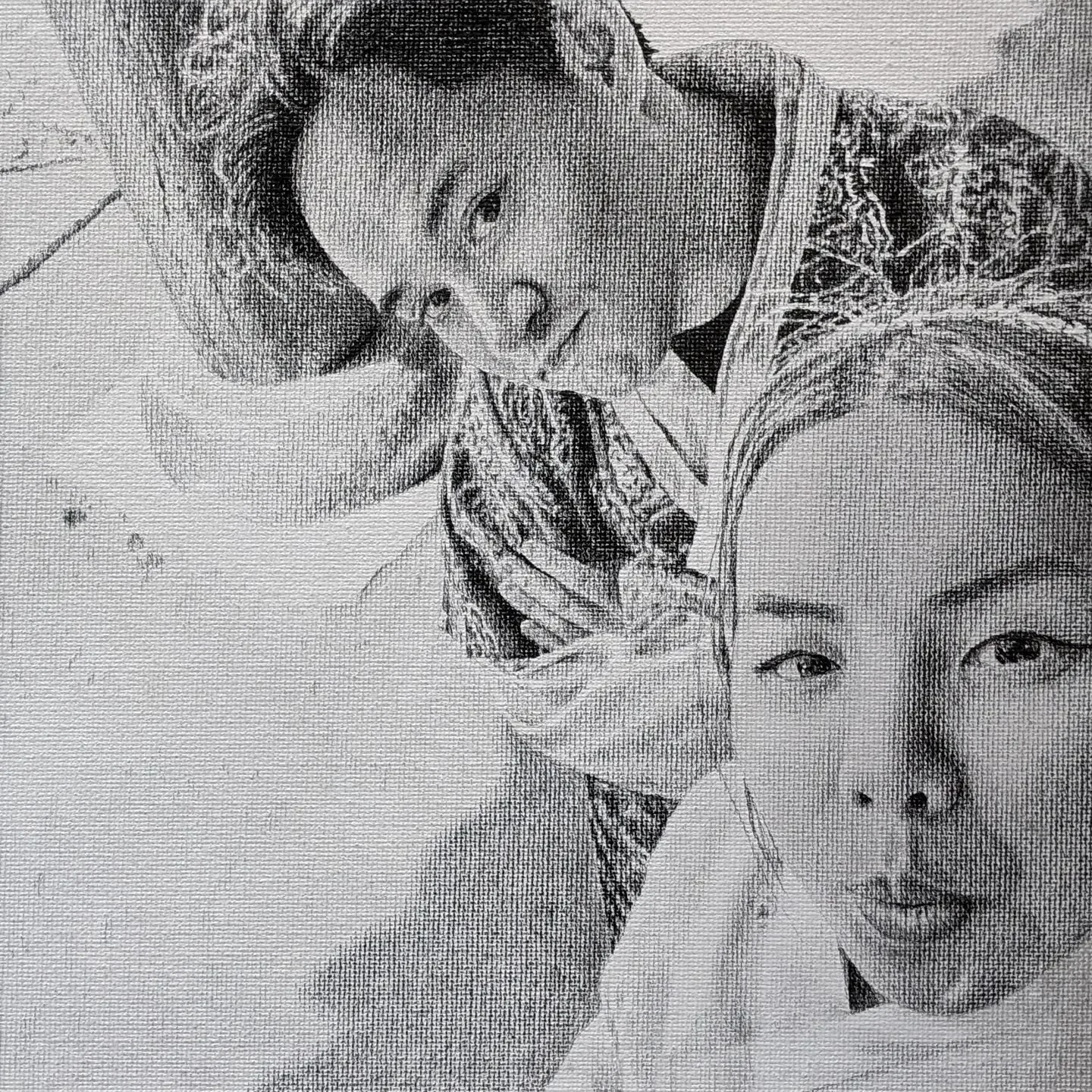 This is one of those pieces where before starting it I thought "It's going to suck getting the details in (referring to Anthony's traditional Hanbok), but it's going to look so good if I take the time." And I was right! I really like the ph