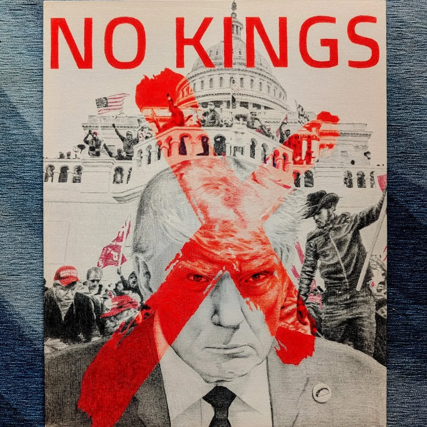 Successful peaceful protest. Lots of love; people showing up for solidarity and standing against authoritarianism. Didn't see any violence. Didn't see any destruction. It's been a good day. 
 .
Thank you everyone for the nice comments on my art &quot