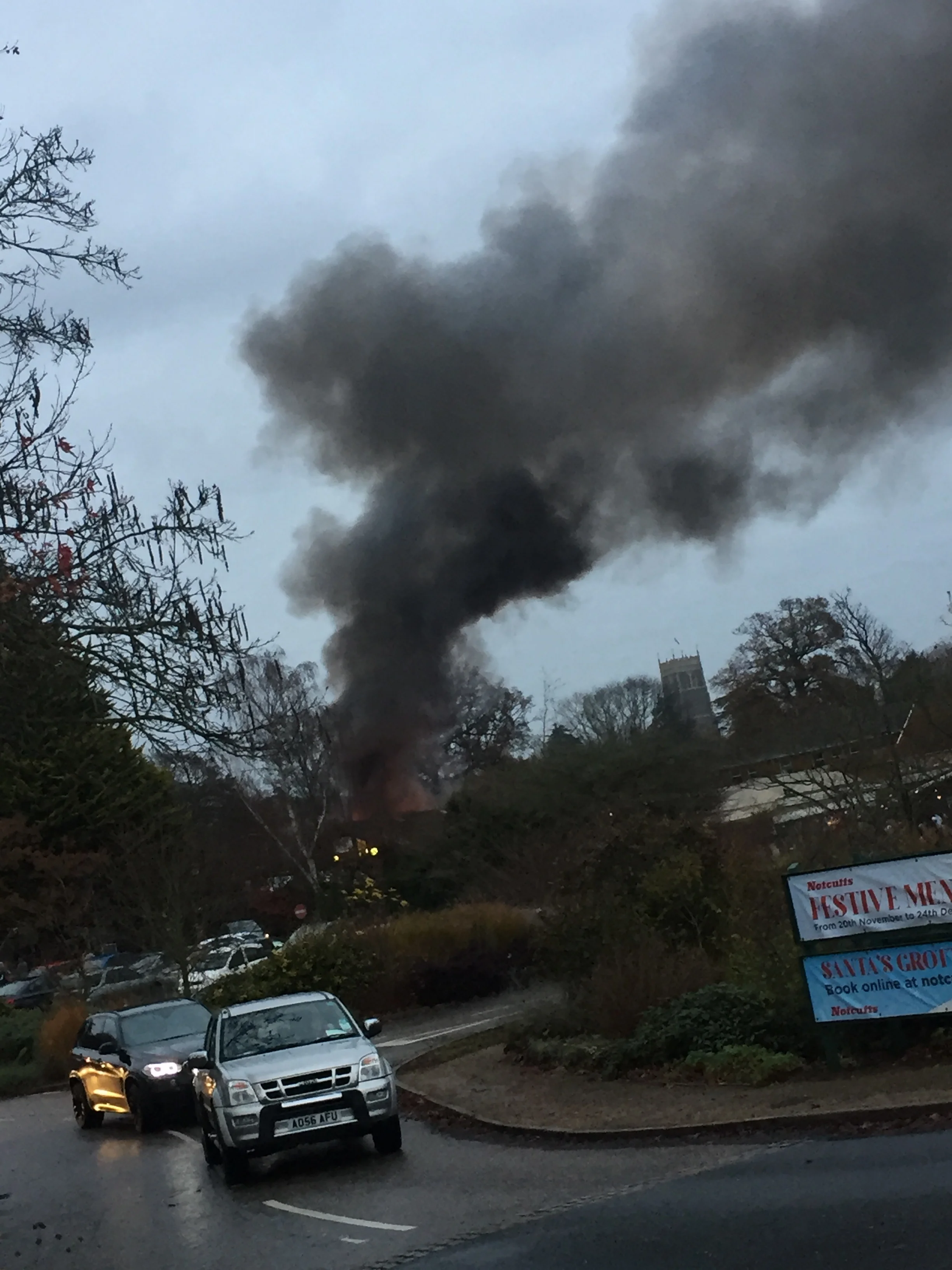 Fire at Notcutts in Woodbridge