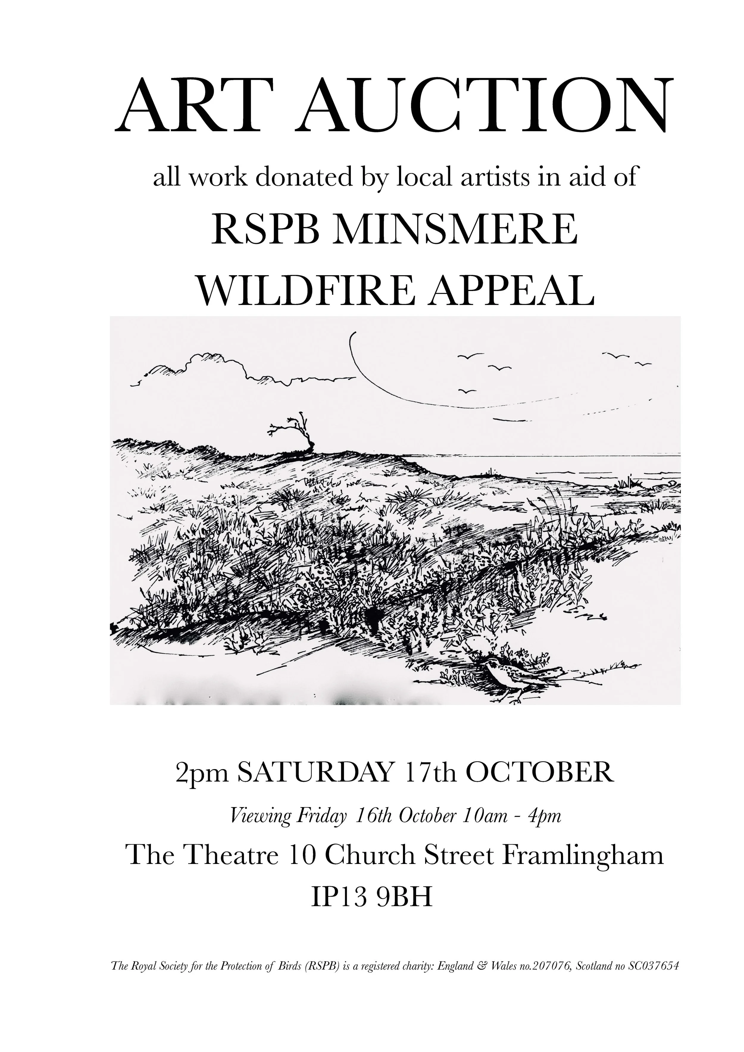  Art Auction for RSPB Minsmere Wildfire Appeal